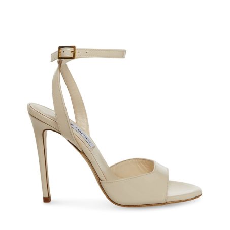 Beige Steve Madden Naryssa Patent Women's Heels Sandals | PH 3401OHY